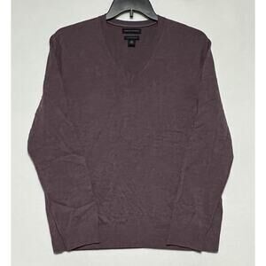 Banana Republic V-Neck Pullover Sweater Blue Size XL Extra Fine Merino Wool